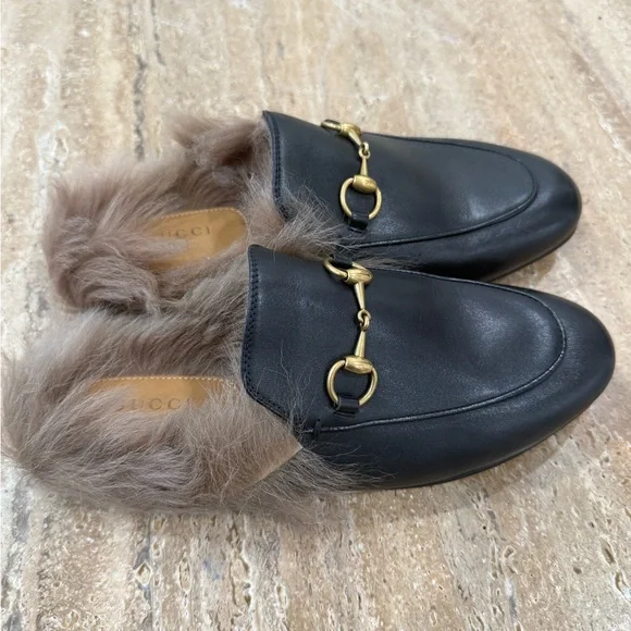 NWOB Gucci Princetown Genuine Shearling Loafer Mule size 36 - Picture 7 of 9